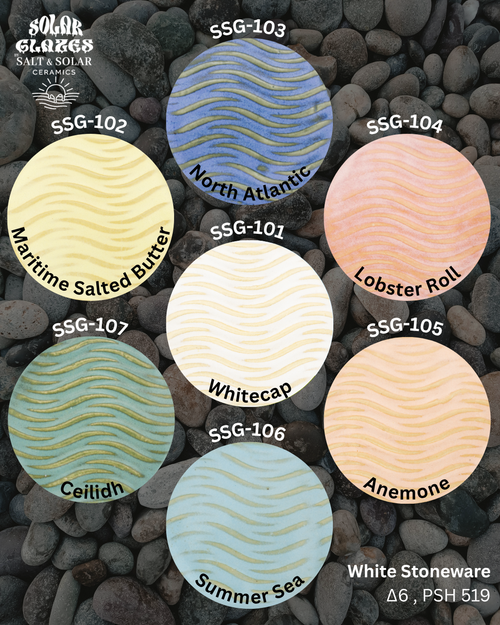 6 x 4 oz. Cone 6 Brushing Glaze Set