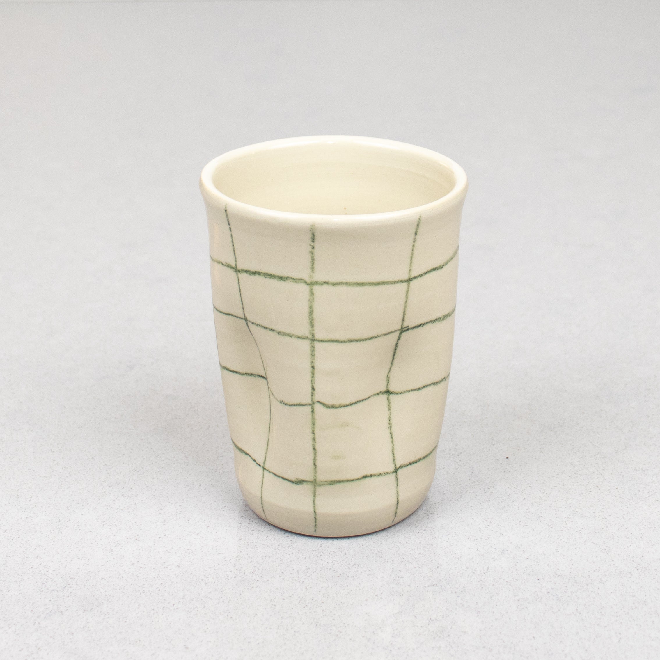 Minimalist Grid Thumbprint Tumblers