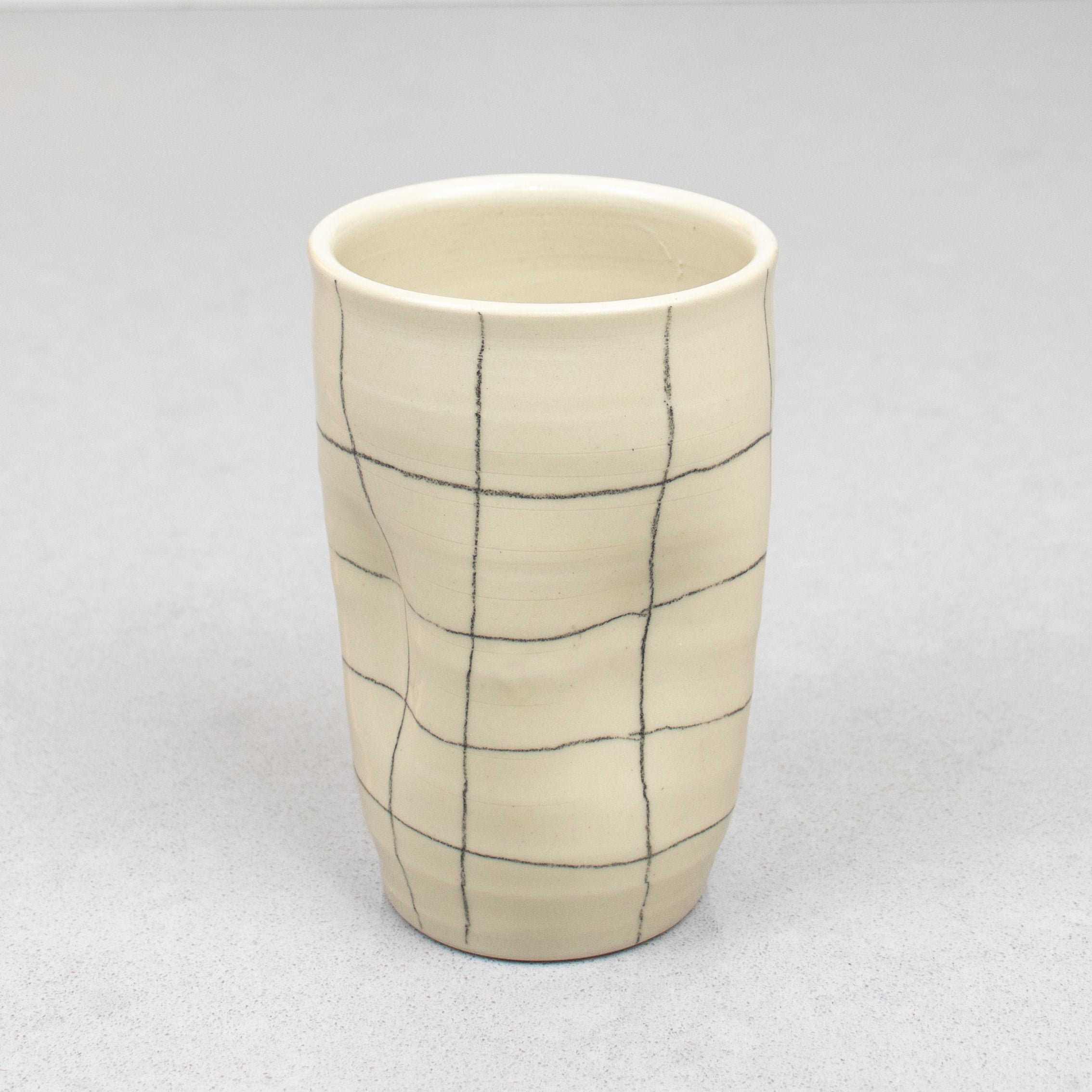 Minimalist Grid Thumbprint Tumblers