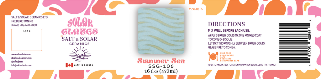 Summer Sea- Cone 6 Brushing Glaze